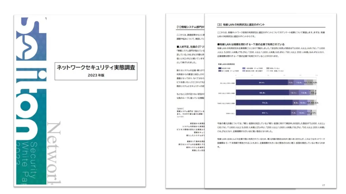 【2023年版 ネットワークセキュリティ実態調査】(PDF版)ホワイトペーパー｜お申込みページの画像