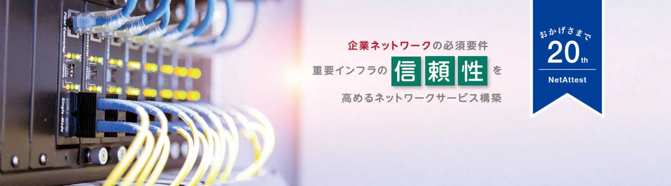 【20周年】企業ネットワークの必須要件 重要インフラの信頼性を高めてくれる ネットワークサービスを運用する方法の画像