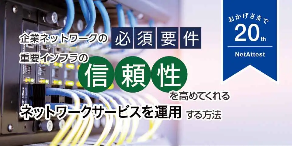 【20周年】企業ネットワークの必須要件 重要インフラの信頼性を高めてくれる ネットワークサービスを運用する方法のコピーの画像